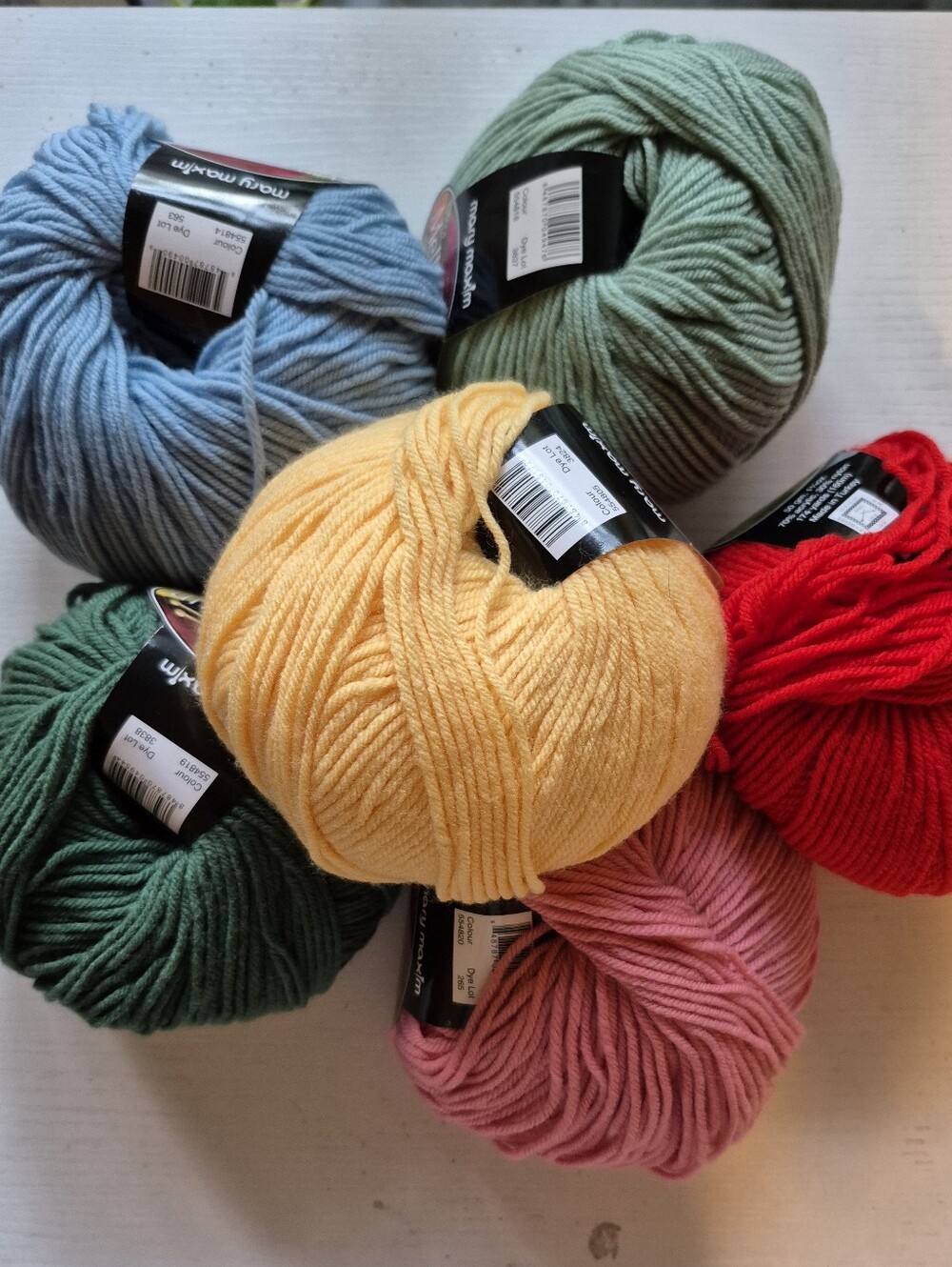 Mary Maxim Ultra Mellowspun Yarns- 6 Assorted Colors